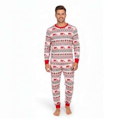 Pine Tree Printed Family Matching Christmas Pajama Set