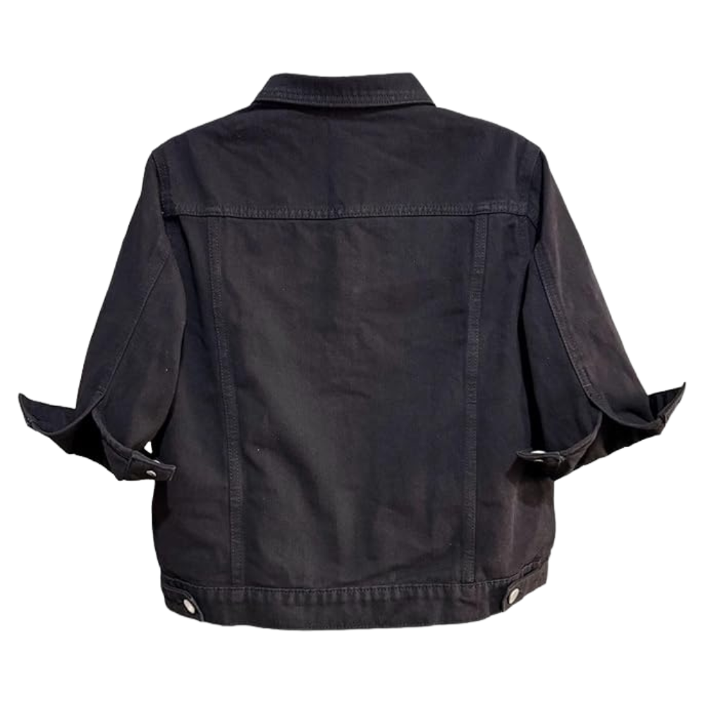 Women Cropped Full Sleeve Denim Jacket