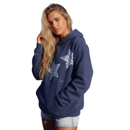 Coastal Themed Printed Hoodie