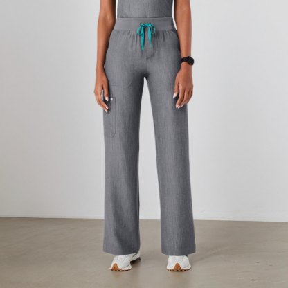 High Waisted Wide Scrub Pants for Women