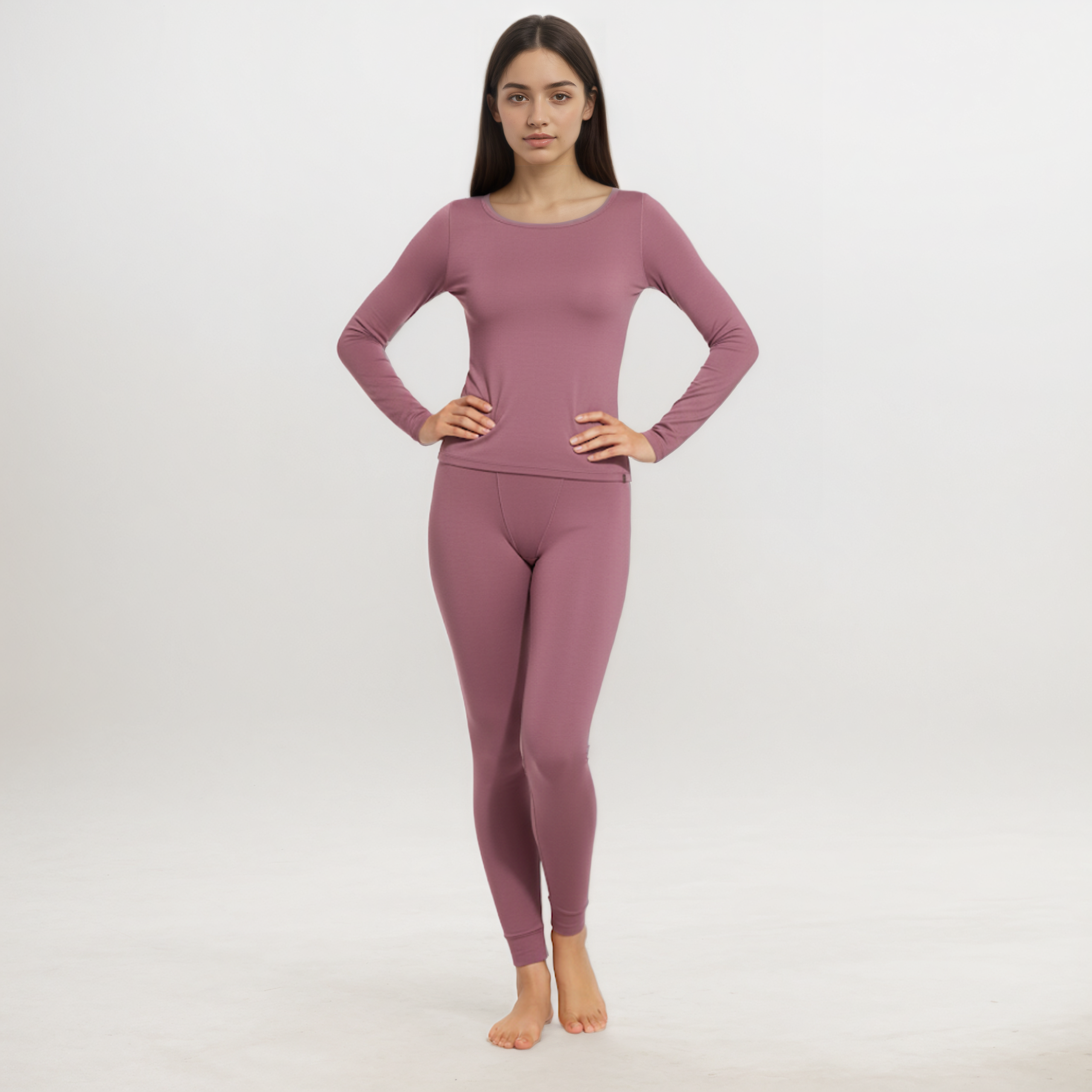 Lightweight Long Johns Base Layer Pajamas Warm Top And Bottom For Women