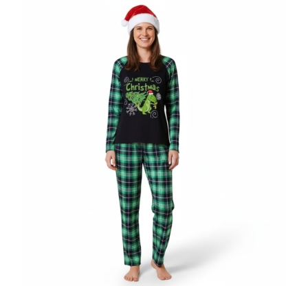 Cartoon Printed Family Matching Christmas Pajama Set