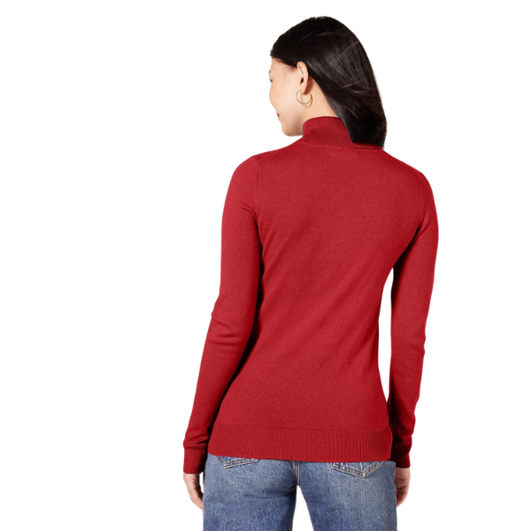Womens Classic-Fit Lightweight Long-Sleeve Turtleneck Sweater