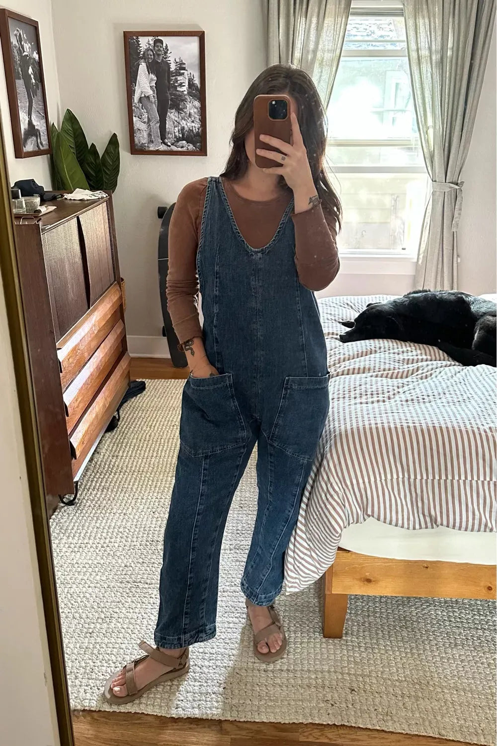 Denim Jumpsuit With Pockets