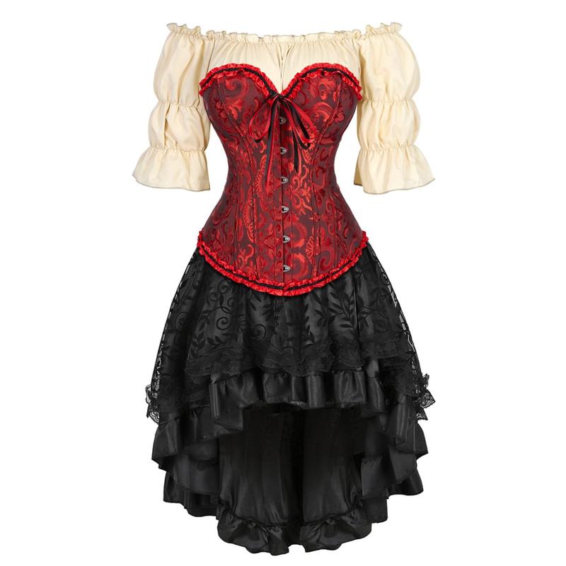 3 Piece Halloween Party Corset Dress For Women