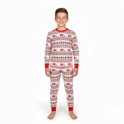 Pine Tree Printed Family Matching Christmas Pajama Set