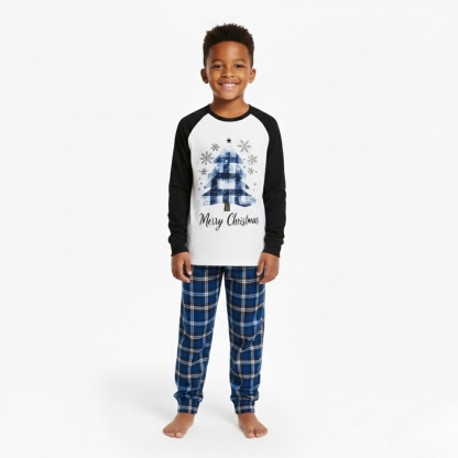 Merry Christmas Matching Family Christmas Pajamas With Long Sleeve Tops And Loungewear