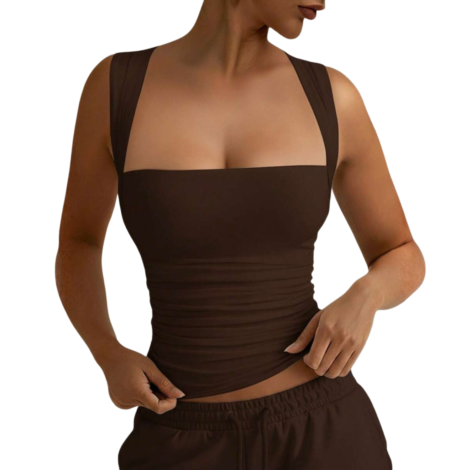 Casual Fitted Sleeveless Collared Camisole Top For Women