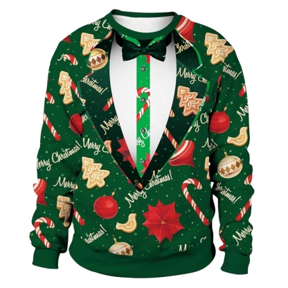 Funny 3D Print Christmas Ugly Sweater For Men And Women