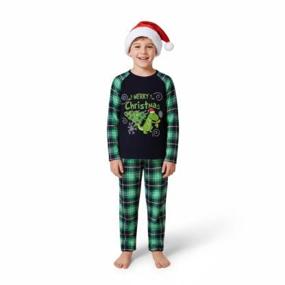 Cartoon Printed Family Matching Christmas Pajama Set
