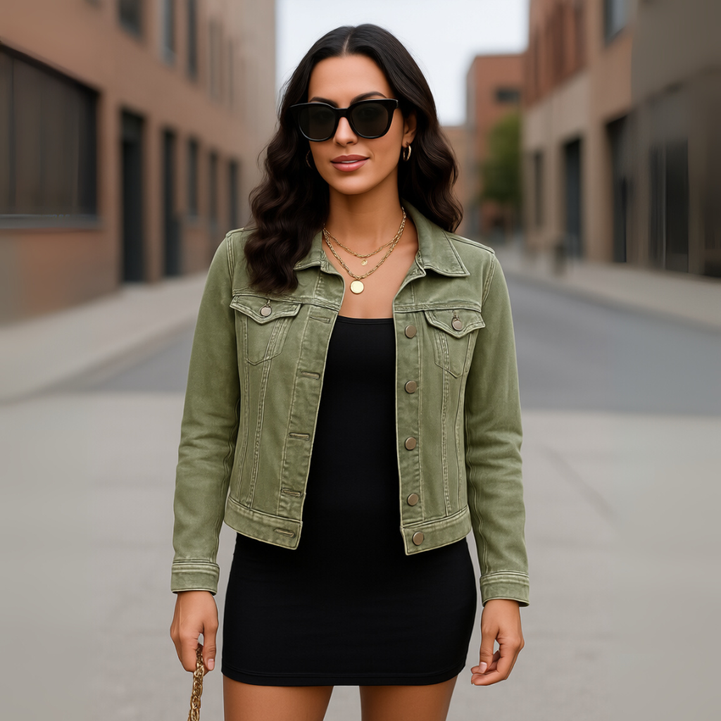 Stretch Denim Jacket For Women