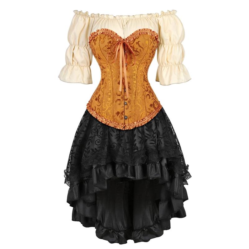 3 Piece Halloween Party Corset Dress For Women