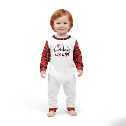Red Plaid Christmas Crew Family Matching Pajama Set