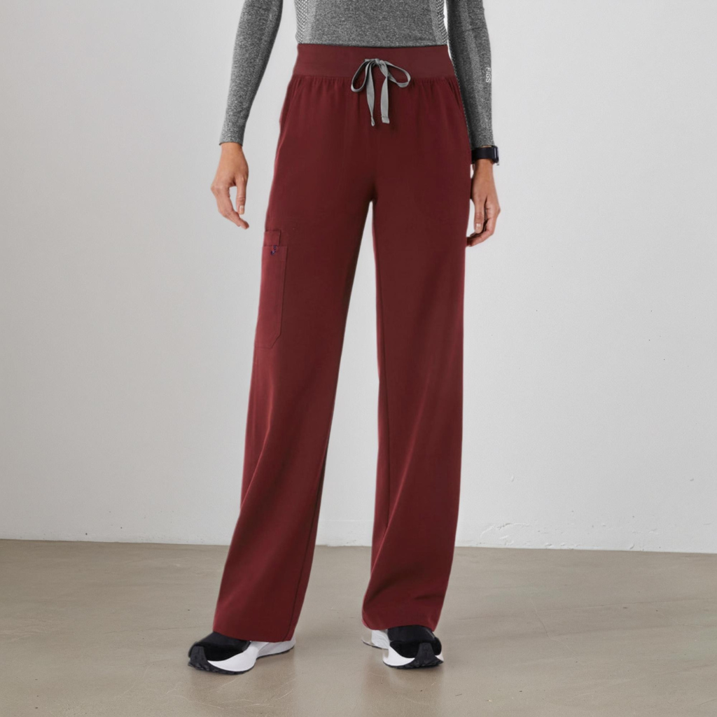 High Waisted Wide Scrub Pants for Women