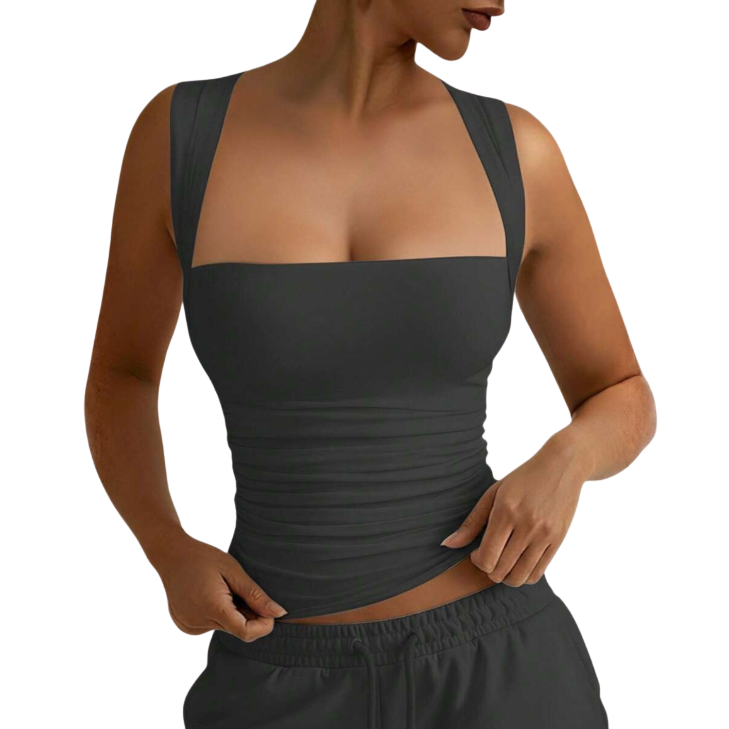Casual Fitted Sleeveless Collared Camisole Top For Women