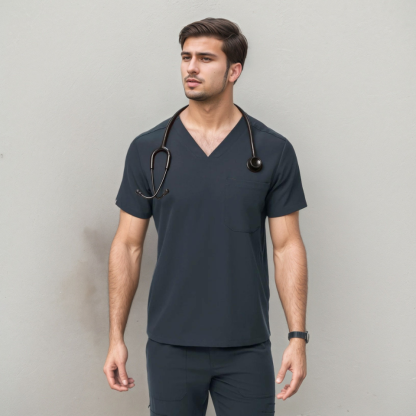 Men Three Pocket Scrub Top
