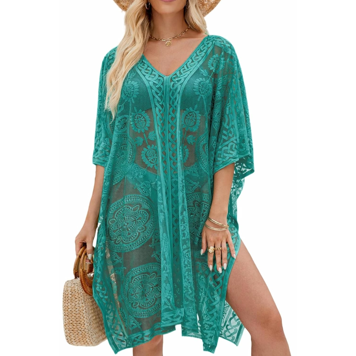 Lace Up Swimsuit Cover For Women