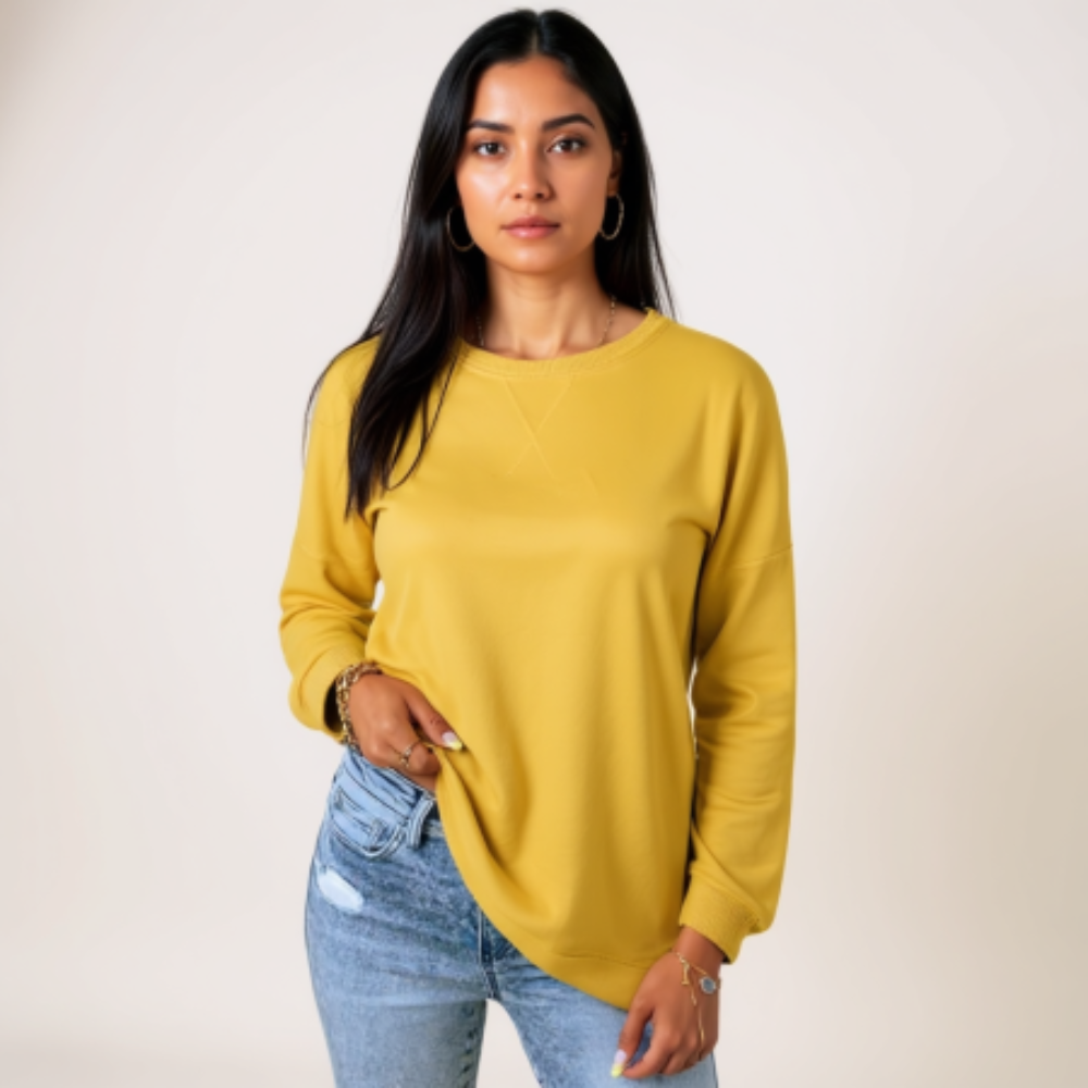 Women Casual Crew Neck Sweatshirt