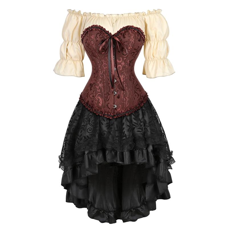 3 Piece Halloween Party Corset Dress For Women