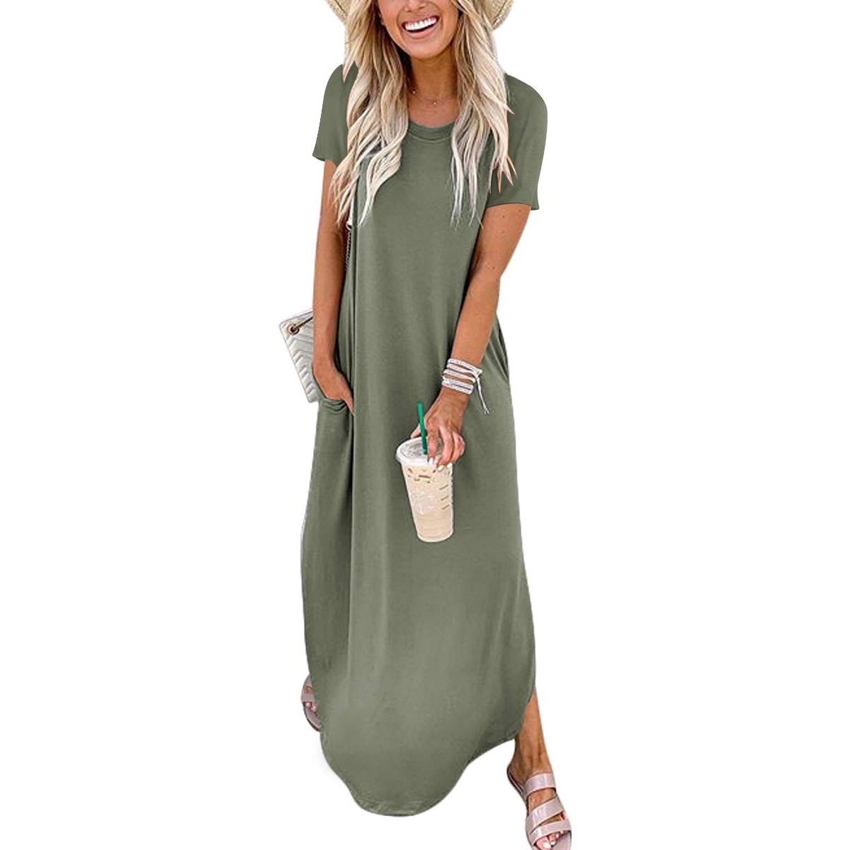 Long Summer Short Sleeve Casual Sundress