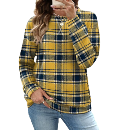 Womens Crew Neck Sweatshirt Loose Pullover Long Sleeve Shirts