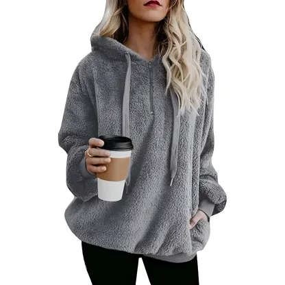 Oversized Long Sleeve Pullover Hoodies With Pocket For Women