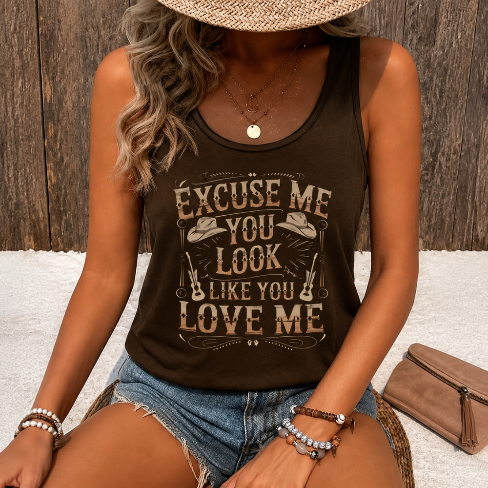 Retro Western Slogan Printed Crew Neck Casual Summer For Women