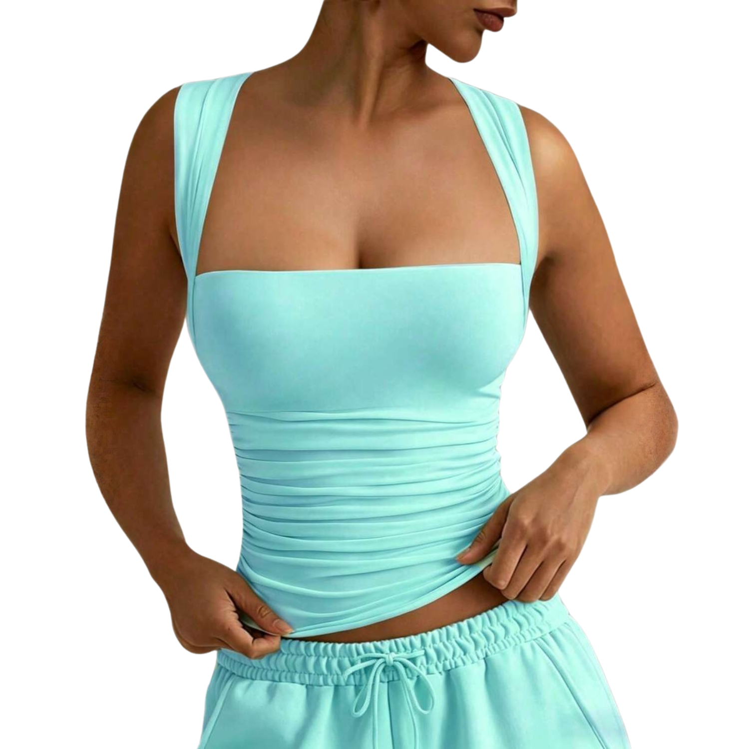 Casual Fitted Sleeveless Collared Camisole Top For Women