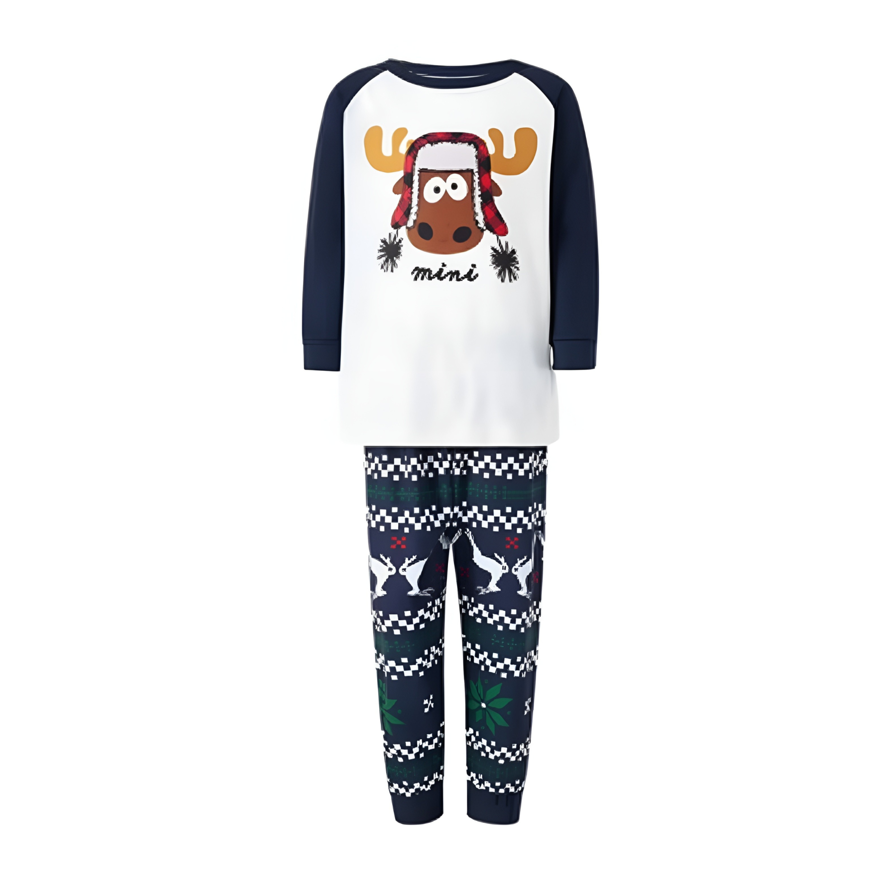Christmas Nightclothes Elk Print Tops Family Matching Pajama Sets