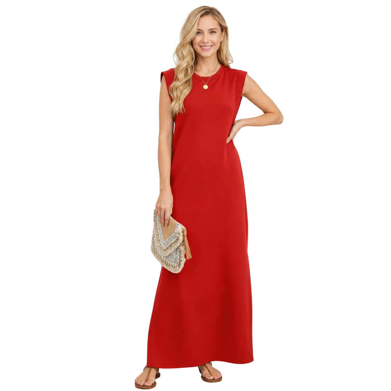 Casual Vacation Maxi Dress With Pockets For Women