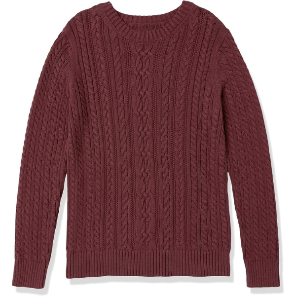 womens Fisherman Cable Crewneck Sweater