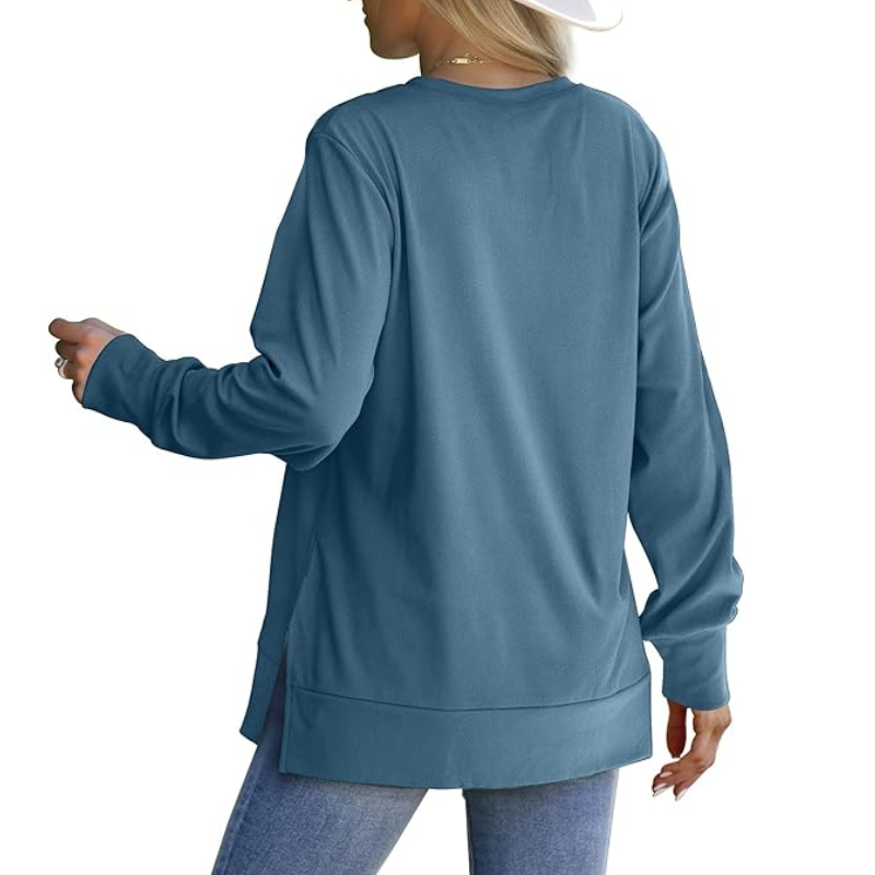 Sweatshirt For Women Side Split Fall Fashion