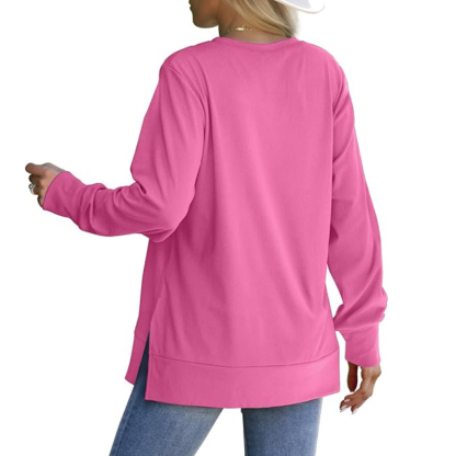 Sweatshirt For Women Side Split Fall Fashion