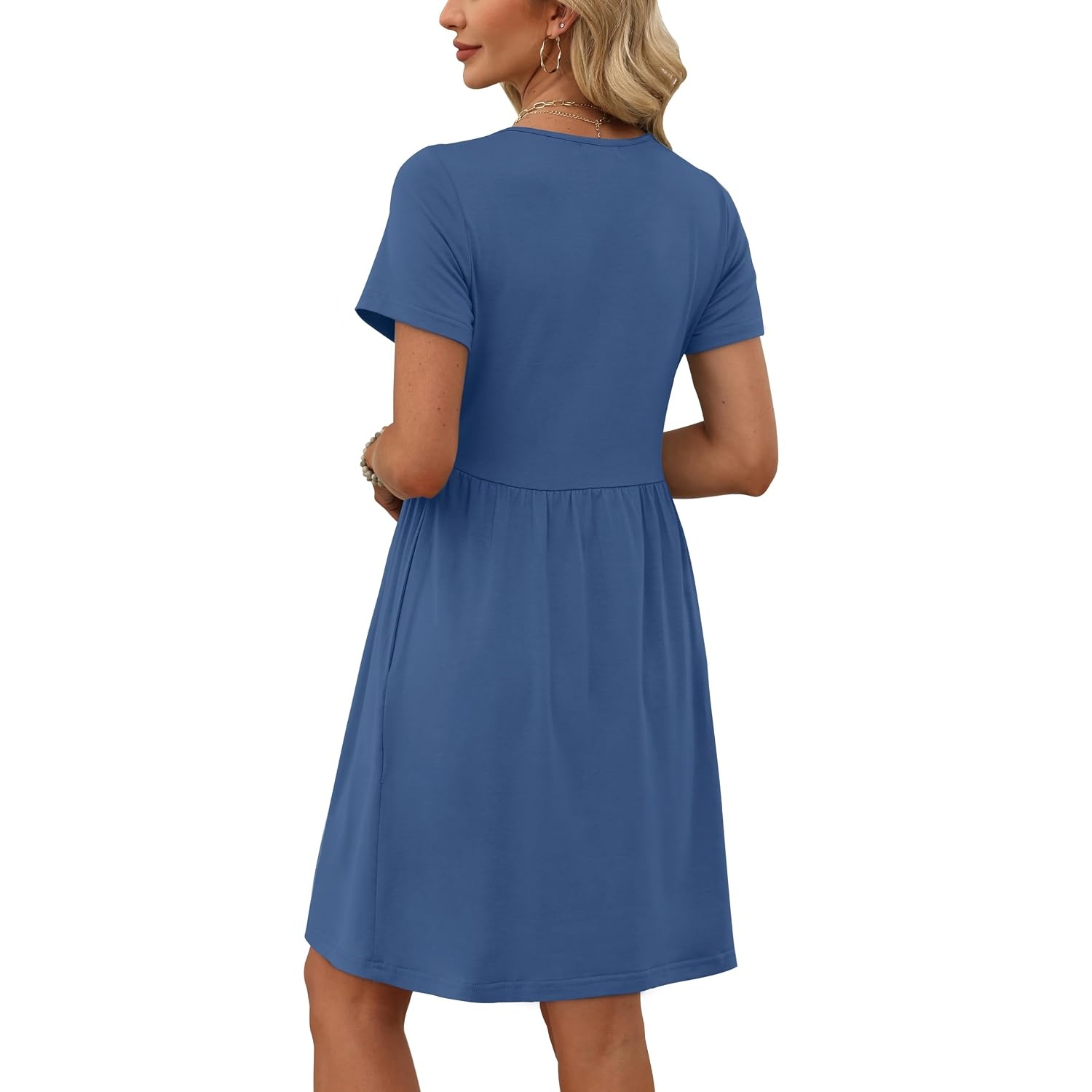 Casual Spring Empire Maternity Short Sleeve Dress For Women