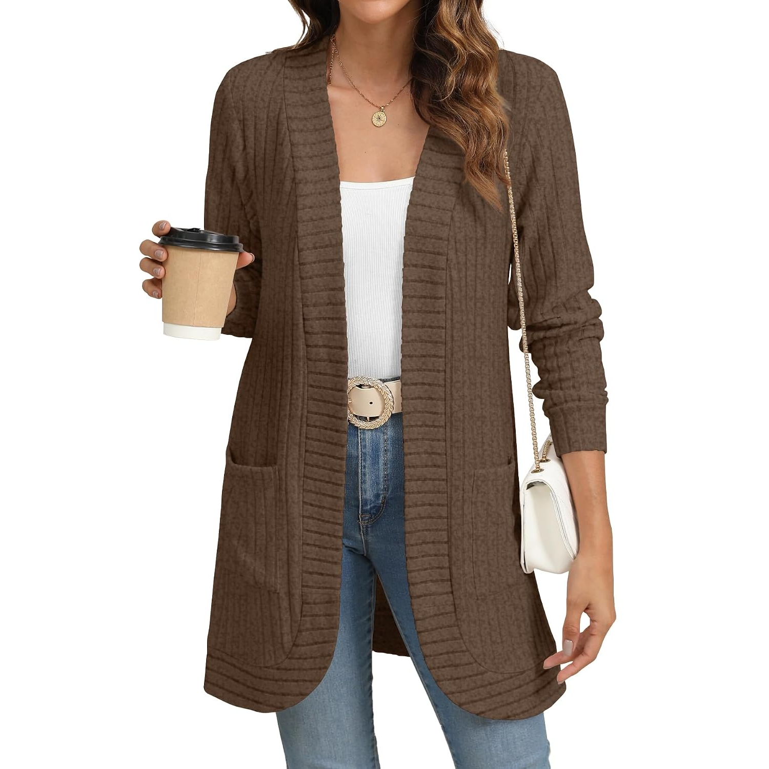 Soft Loose Fit Cardigan With Pockets For Women