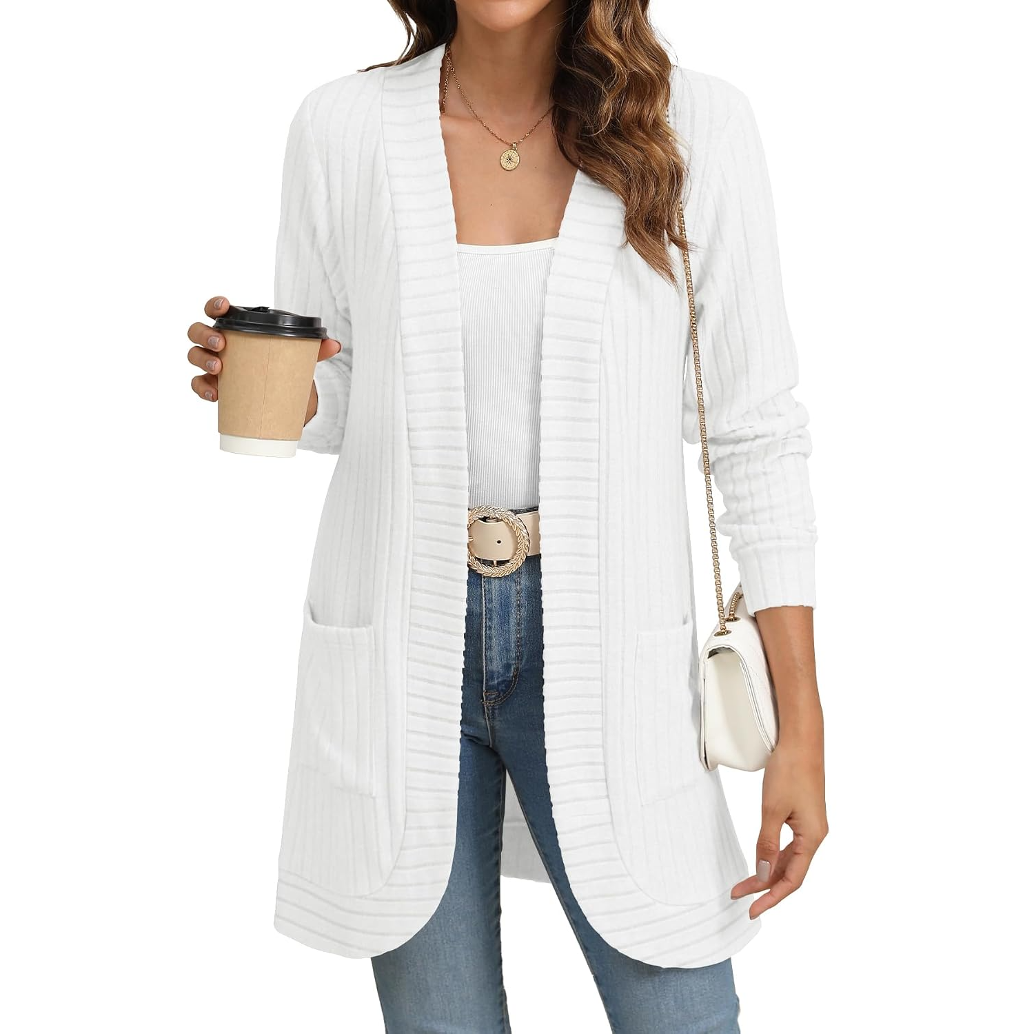 Soft Loose Fit Cardigan With Pockets For Women