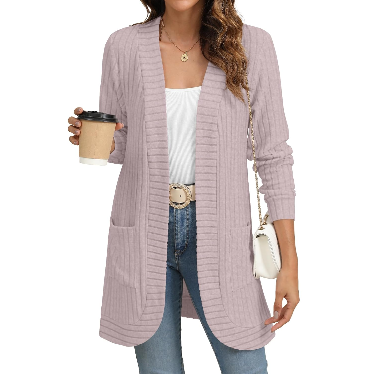 Soft Loose Fit Cardigan With Pockets For Women