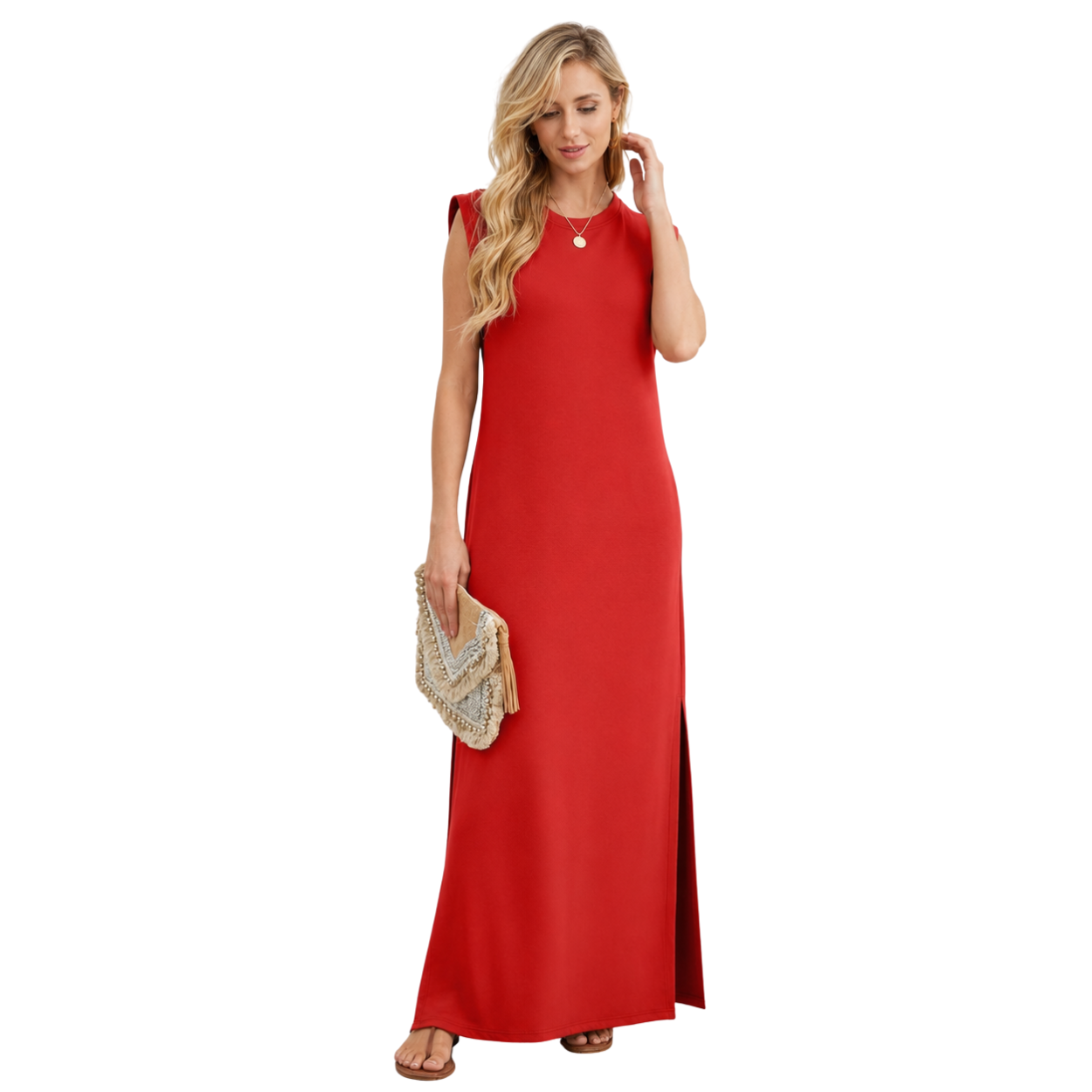 Casual Vacation Maxi Dress With Pockets For Women