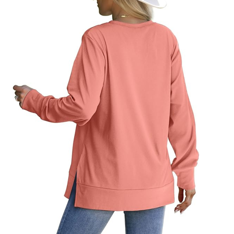 Sweatshirt For Women Side Split Fall Fashion