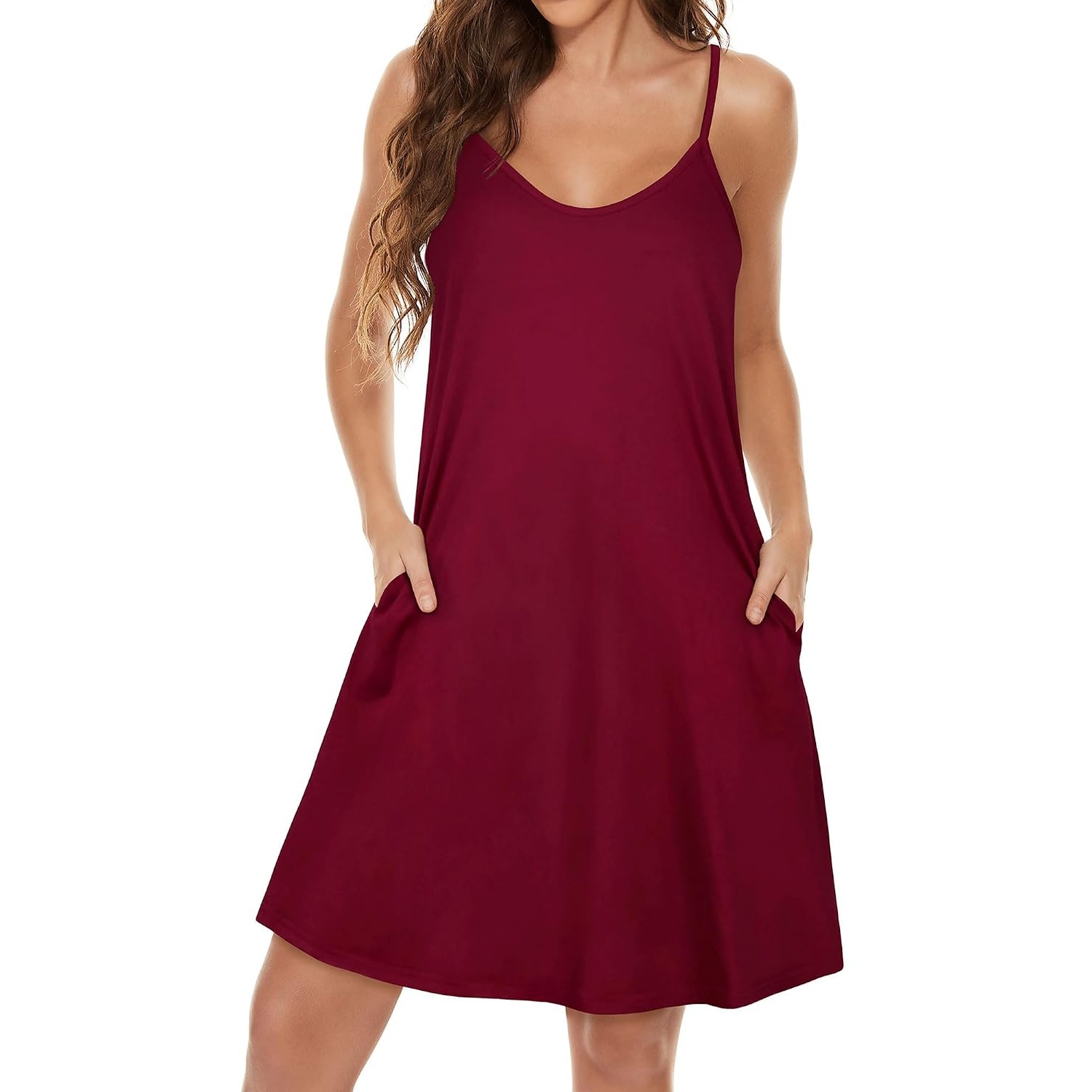 Casual Summer Beach Cover Up Dress With Pockets For Women