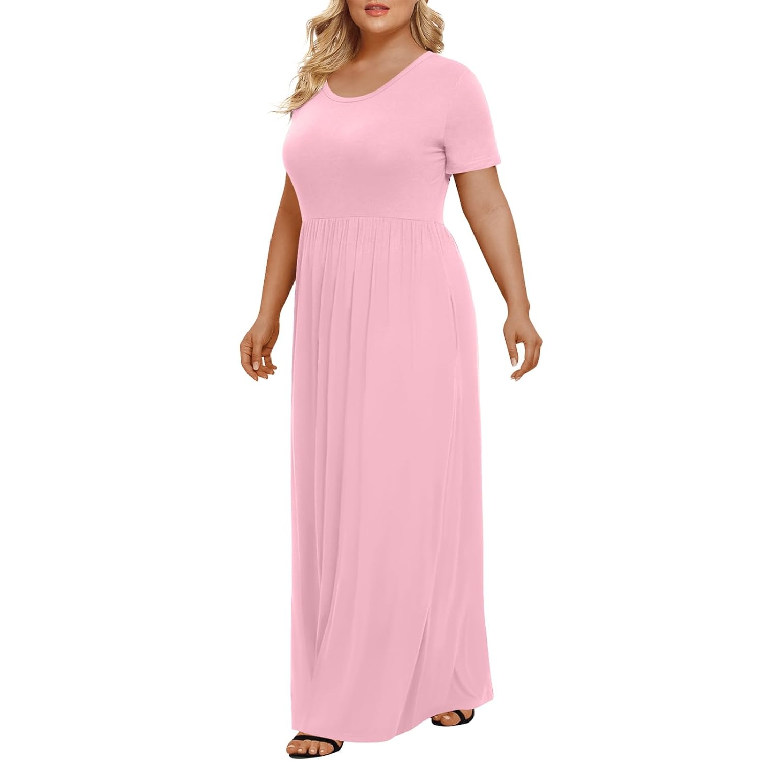 Casual Short Sleeve Maxi Dress For Women