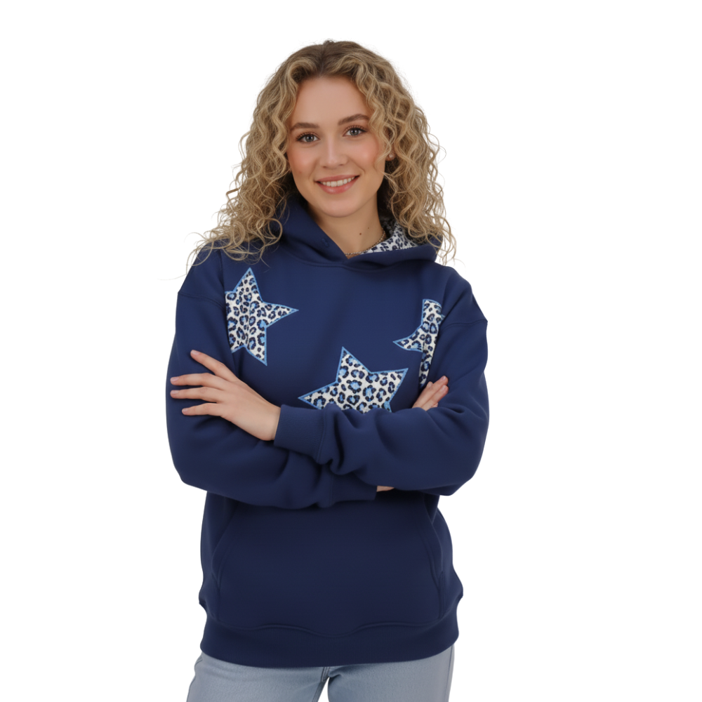 Coastal Themed Printed Hoodie