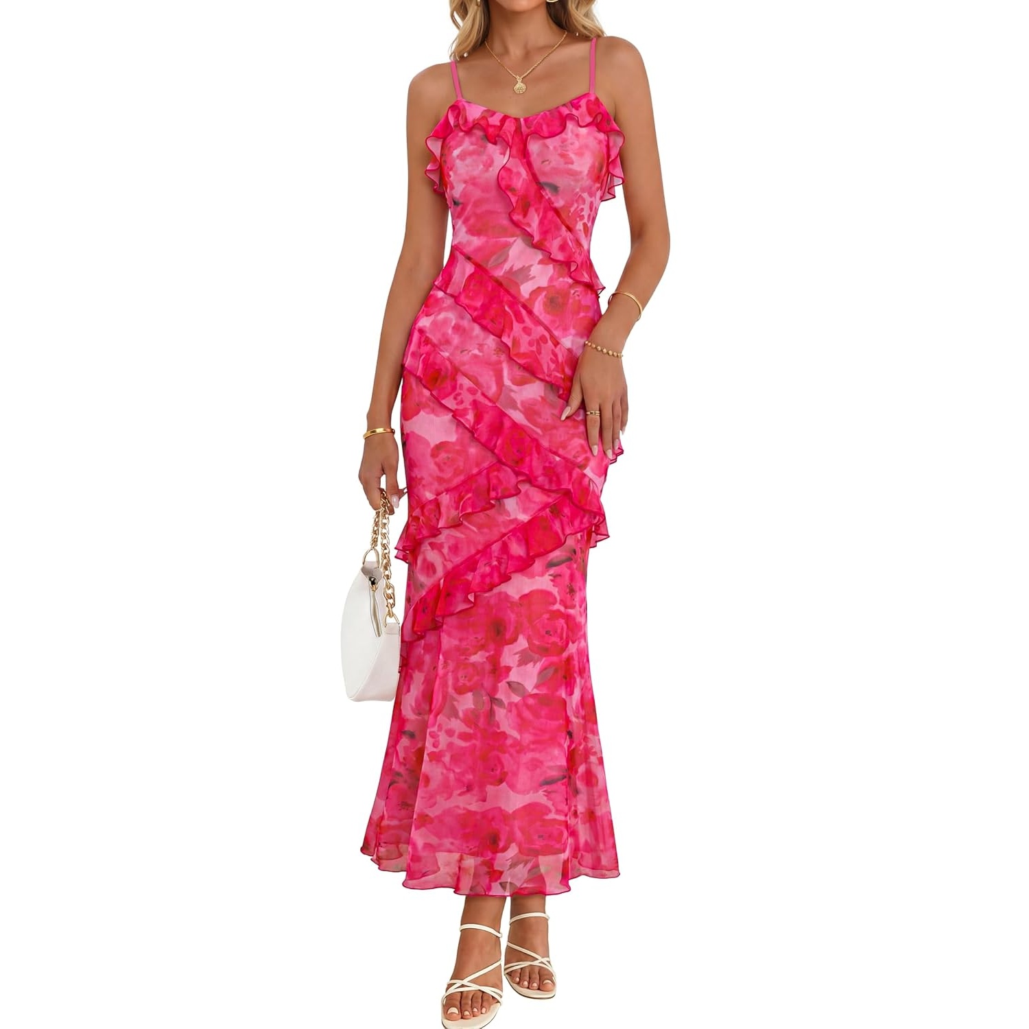 Casual Long Length Floral Maxi Dress For Women