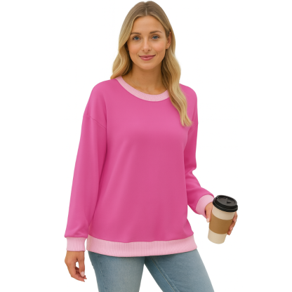 Women Crewneck Sweatshirts Long Sleeve Loose Fit Tops
