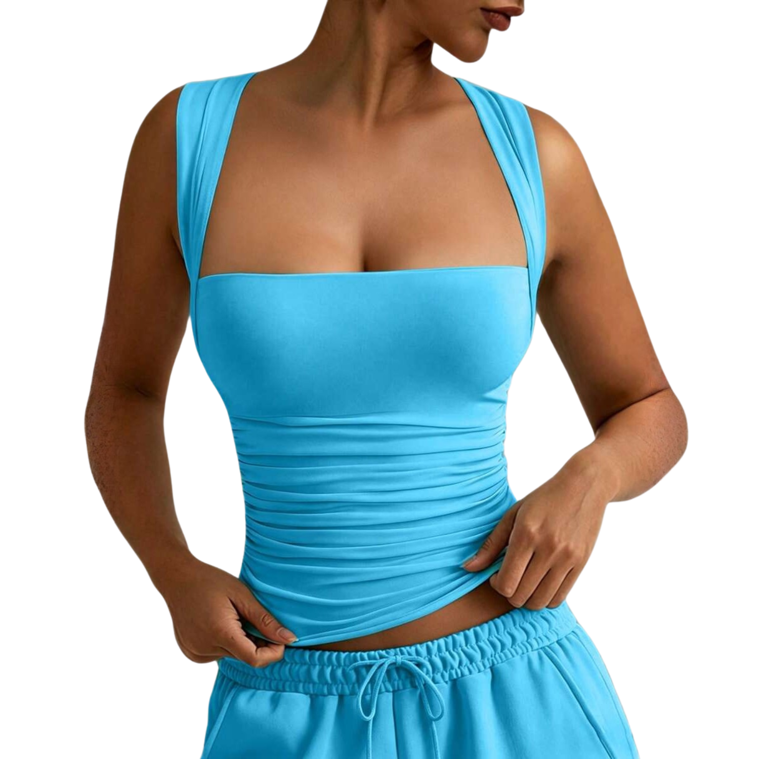 Casual Fitted Sleeveless Collared Camisole Top For Women