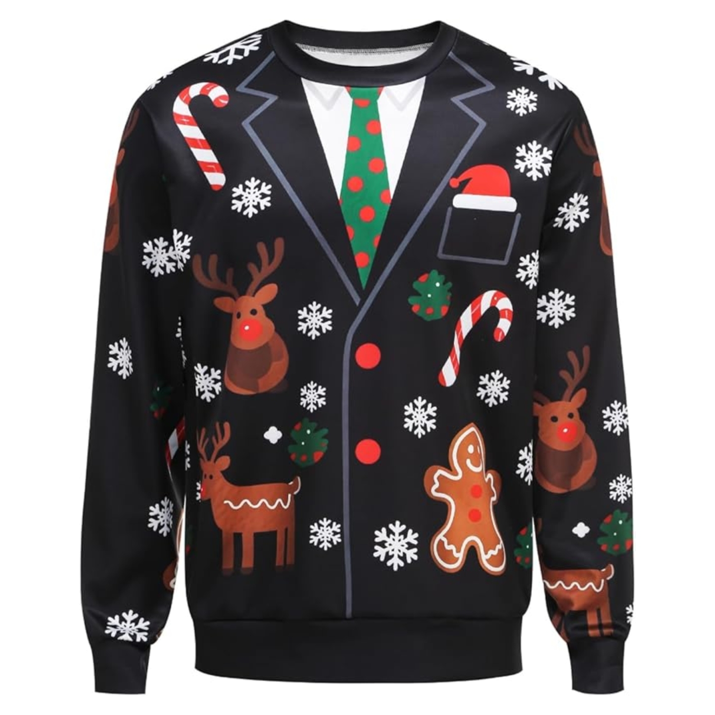 Funny 3D Print Christmas Ugly Sweater For Men And Women