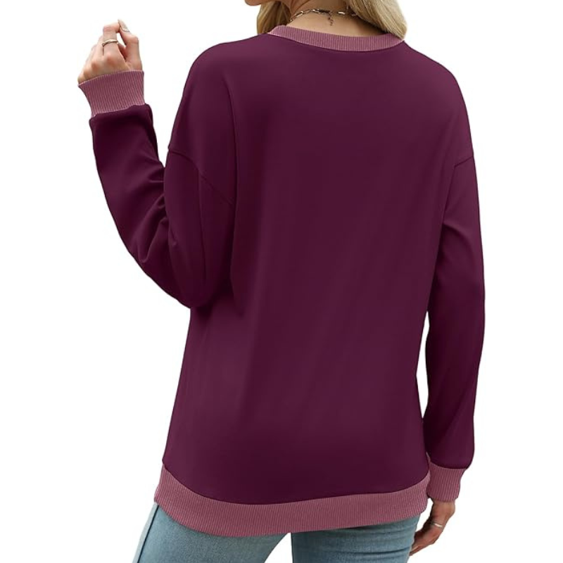 Sweatshirts For Women Crewneck Long Sleeve Loose Fit Tops