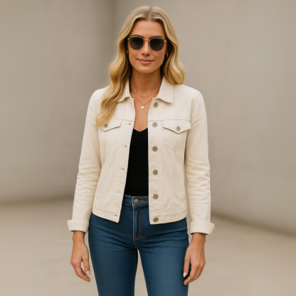 Stretch Denim Jacket For Women