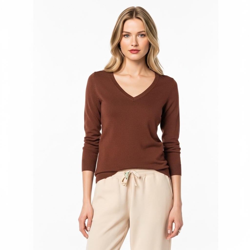 Regular Fit Lightweight Long Sleeve Sweater For Women