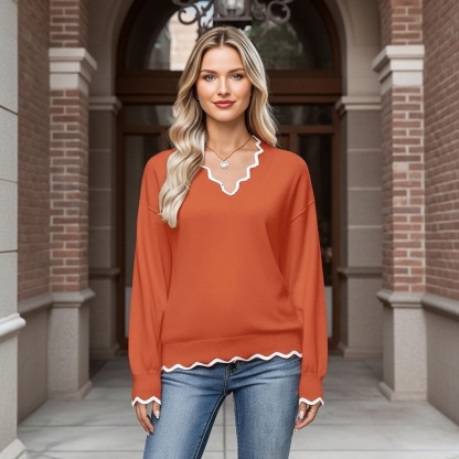 Casual Long Sleeve Lightweight Sweaters For Women